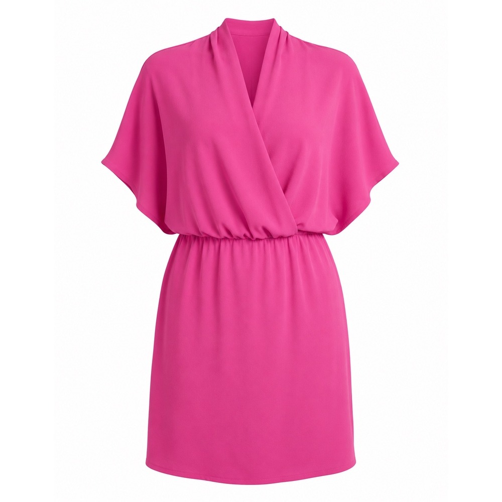 Trina Turk Concourse Dress NWT Small Wrap Front Pink MSRP $258